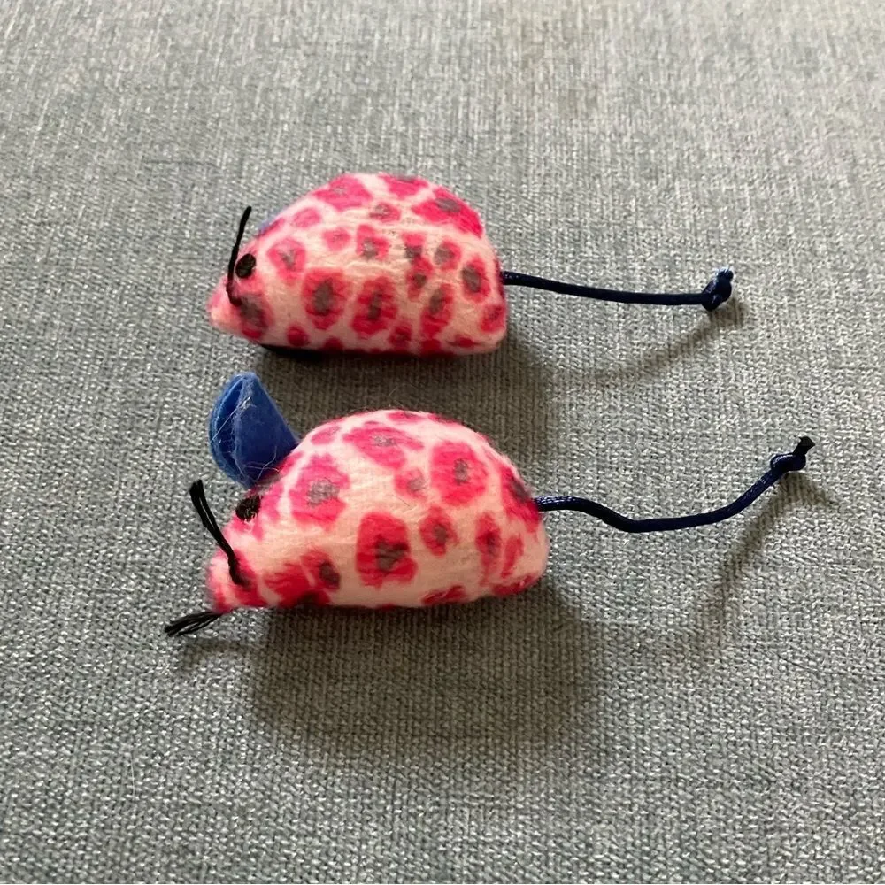 Two Gently Used Cat Mouse Toys